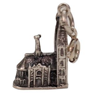 800 Silver Round Spring Clasp Koln Cologne Cathedral Germany Charm E329